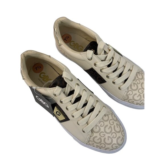 GBG G by Guess Los Angeles Tennis Shoe Fashion Monogram Size 7.5 low I6967 Bling - Picture 3 of 12